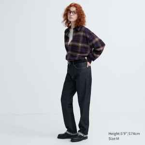 Dámské Košile Uniqlo Flannel Checked Long-Sleeve Vínové | 0851-ALVOX