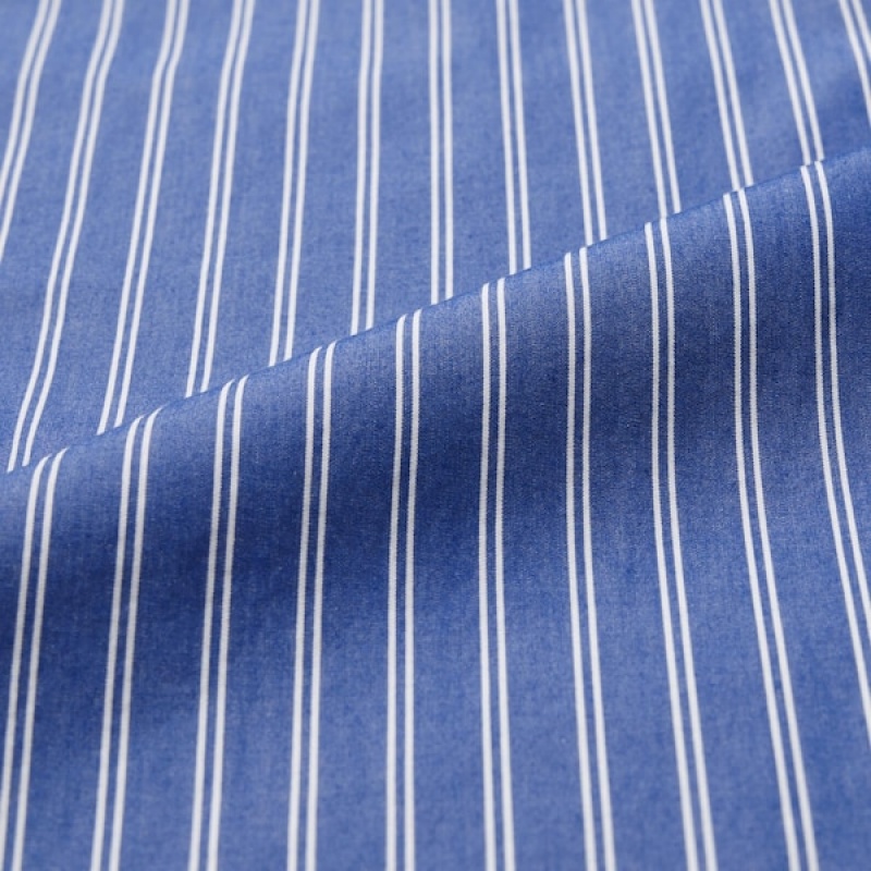 Dámské Košile Uniqlo Extra Fine Bavlněné Broadcloth Long-Sleeve Blankyt | 4120-JYKFL